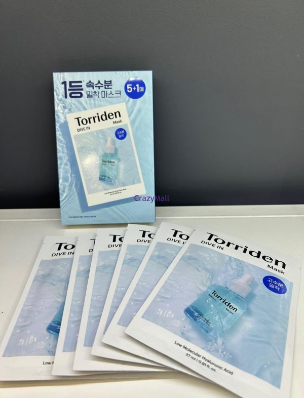 KR-0006 瘋Mall環球代購 - 韓國Torriden Dive In低分子透明質酸深層保濕面膜6片裝