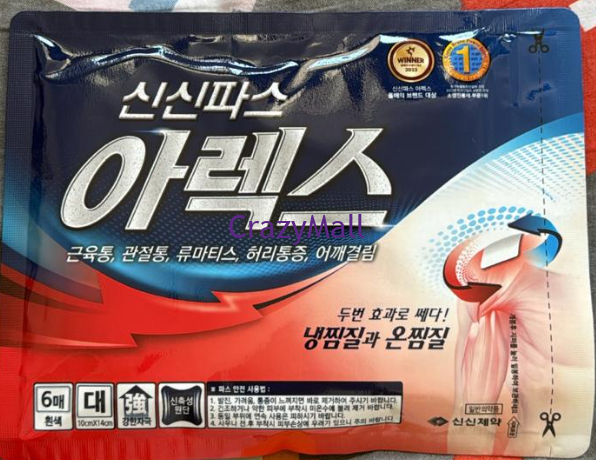 韓國溫+冰感雙效舒緩酸痛貼 (每包6片)