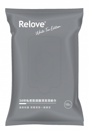台灣Relove私密弱酸清潔濕紙巾(15片) - 香港行貨