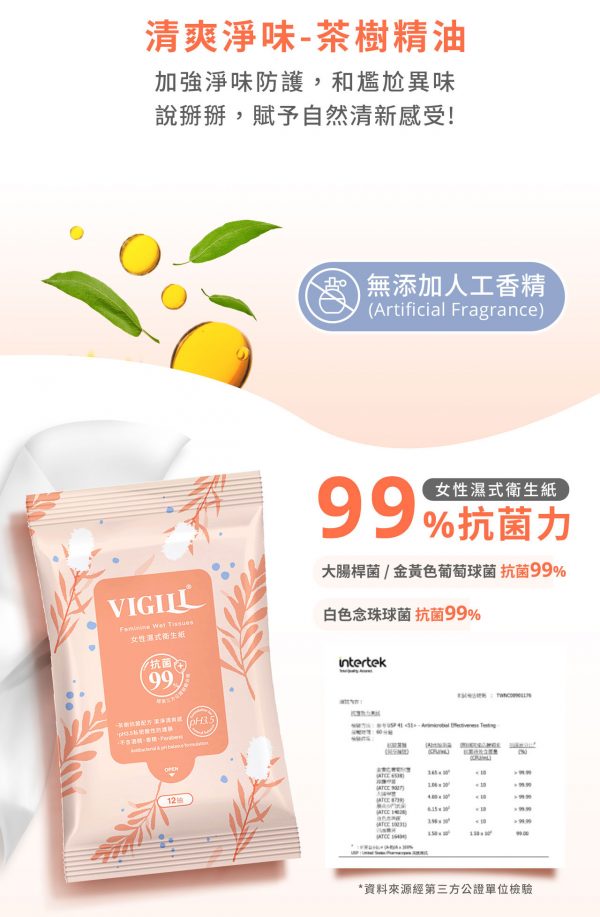 Vigill 婦潔 女性濕式衛生紙 (孖裝共 24 片) - pH 弱酸配方、可沖入馬桶、生理期必備